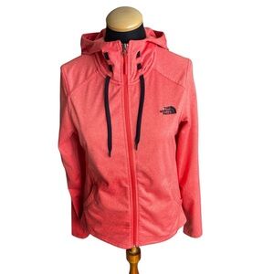 The North Face Jacket Tech Mezzaluna Women's Vibrant Coral Hooded Size S/P